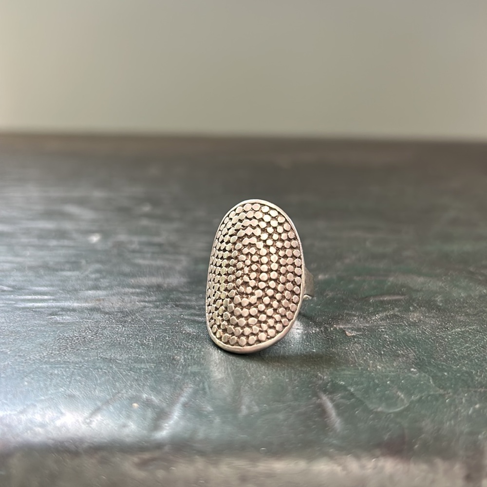 Vintage Modernist Sterling Silver Ring Size 6